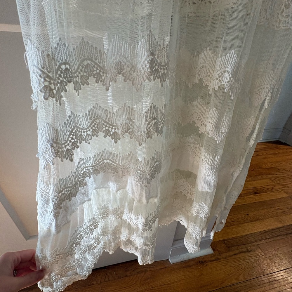 White Lace Boho Maxi Dress - Picture 5 of 6